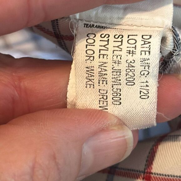 Johnnie O Prep-Formance Boys Red Blue Long Sleeve Button Down Dress Shirt 14 - Picture 8 of 8